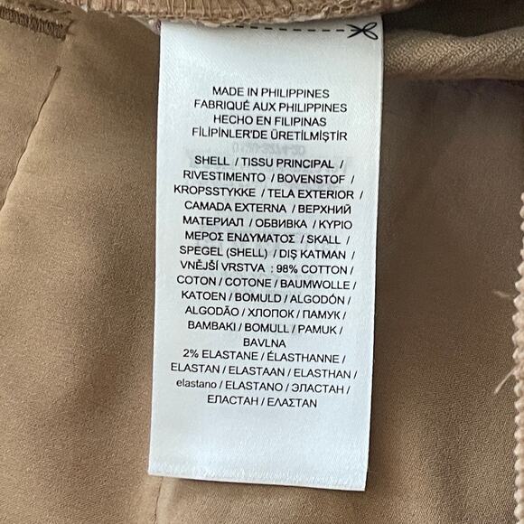 Lauren Ralph Lauren Corduroy Flare Pants Womens 12 Flat Front Slash Pocket Brown - Picture 4 of 10